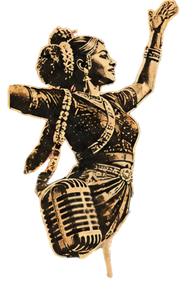 Classical Dancer with Vintage Microphone